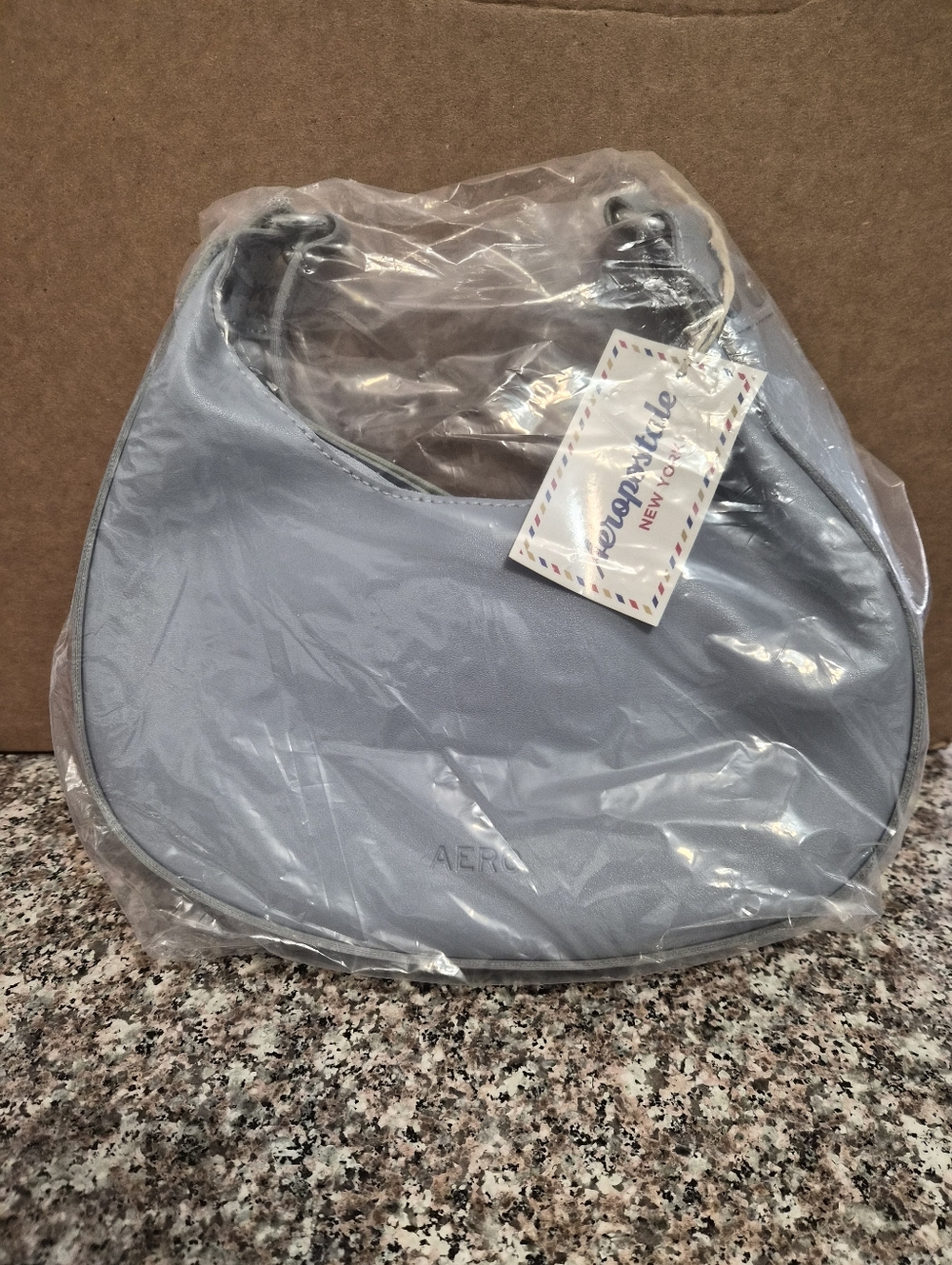 Aeropostale Sky Blue Crescent Shoulder Bag